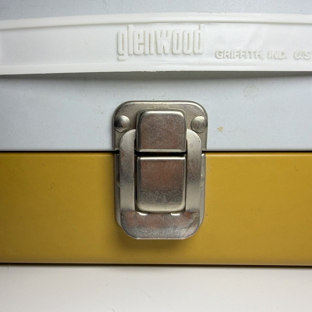Vintage Mid-Century Glenwood Metal Document Box White/Mustard - Picture 8 of 10